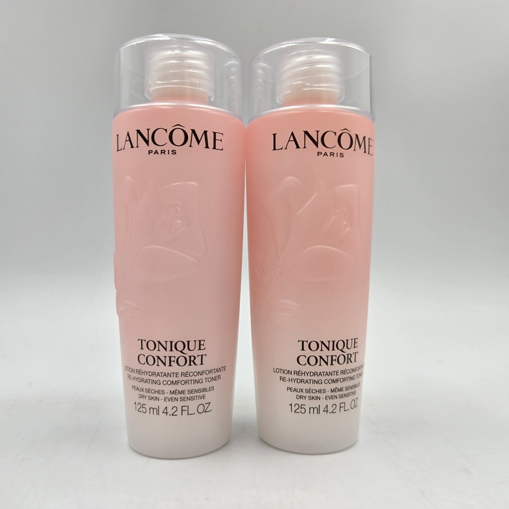 2 Lancome Tonique Confort Re-hydrating Comforting Toner 4.2 oz / 125ml Each New